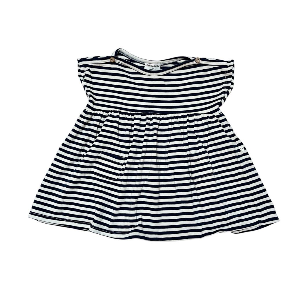 1+ In The Family Striped Dress Size 18 months